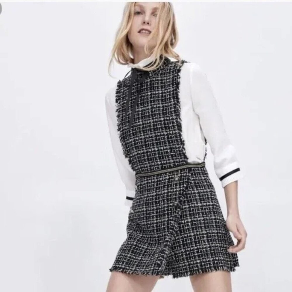 Zara Tweed Romper / Jumper / Jumpsuit